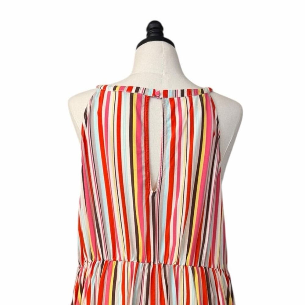 Torrid High Low Midi Dress Size 3X Sleeveless Flowy Multicolor Stripe Sundress - Picture 10 of 12